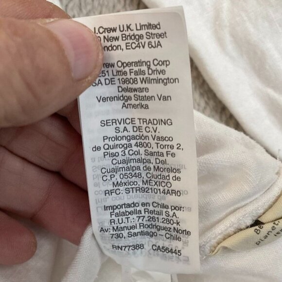 J. Crew Womens Shirt Medium Linen Blend Button-Front Long Sleeve Henley - Picture 6 of 11